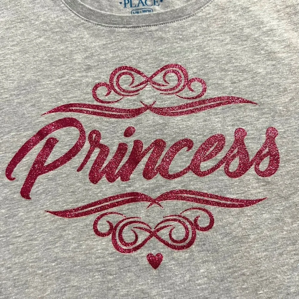 Children's Place L (10/12) Glitter Princess Shirt